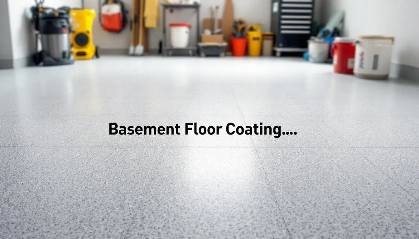 Prepared concrete basement floor for epoxy coating