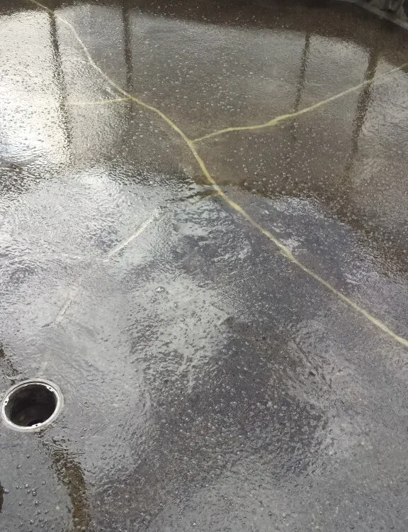 Spalled balcony slab in Mississauga during concrete repair