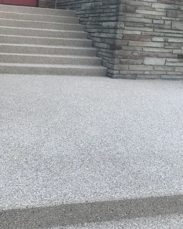 Church entrance steps in Oakville rebuilt and resurfaced by TCR Pro