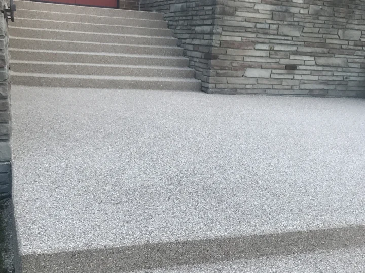 Church entrance steps in Oakville rebuilt and resurfaced by TCR Pro