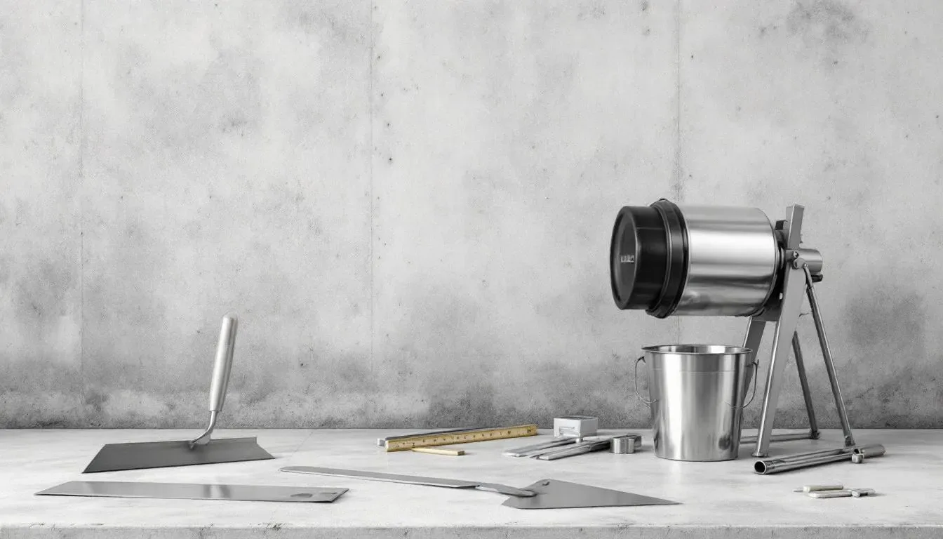 Tools and accessories for concrete projects.